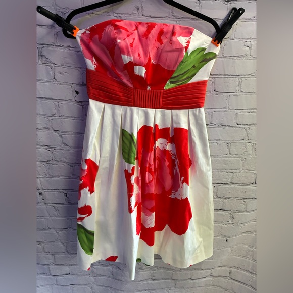 London Times Dresses & Skirts - London Times Women’s‎ Floral Strapless Picnic Spring Summer Midi Dress Size 8